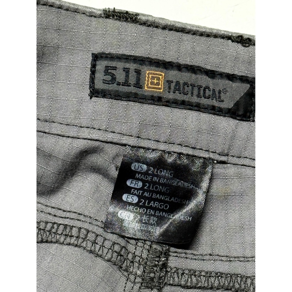 5.11 Tactical Women 2 Long Gray Straight Leg Cargo Work Pants TLBLIN-4389-1 - Picture 3 of 6